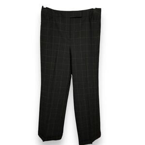 Vintage Talbots Black and Brown Window Pane Plaid Pants Size 10